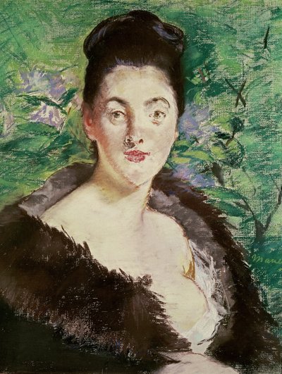 Frau im Pelzmantel von Édouard Manet